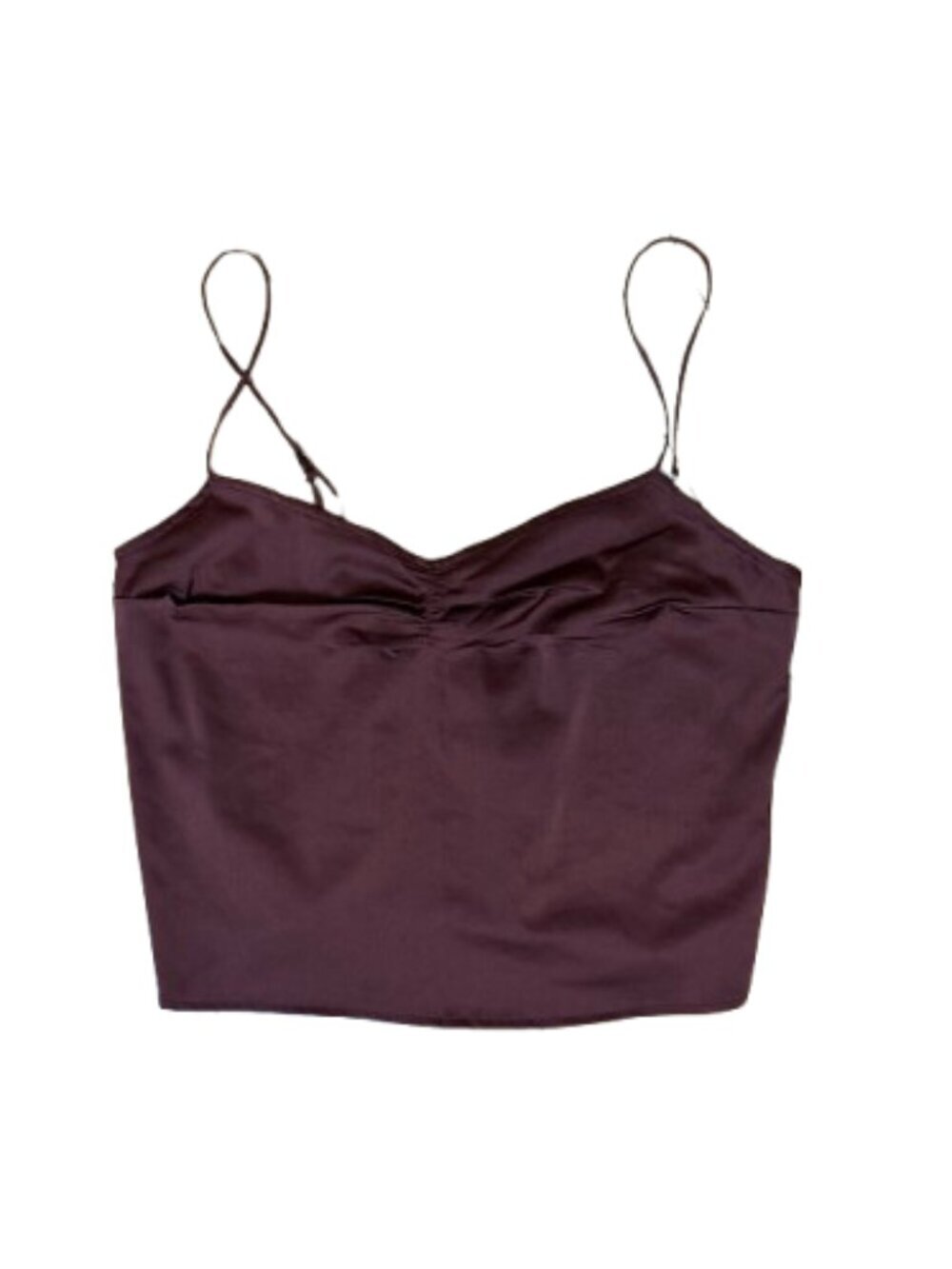 Abercrombie & Fitch Brown Silky Satiny Cropped Camisole Top New Size Small